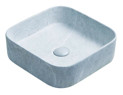 Vasque rectangle à poser LYS en céramique 37 x 37 x 11 cm - béton